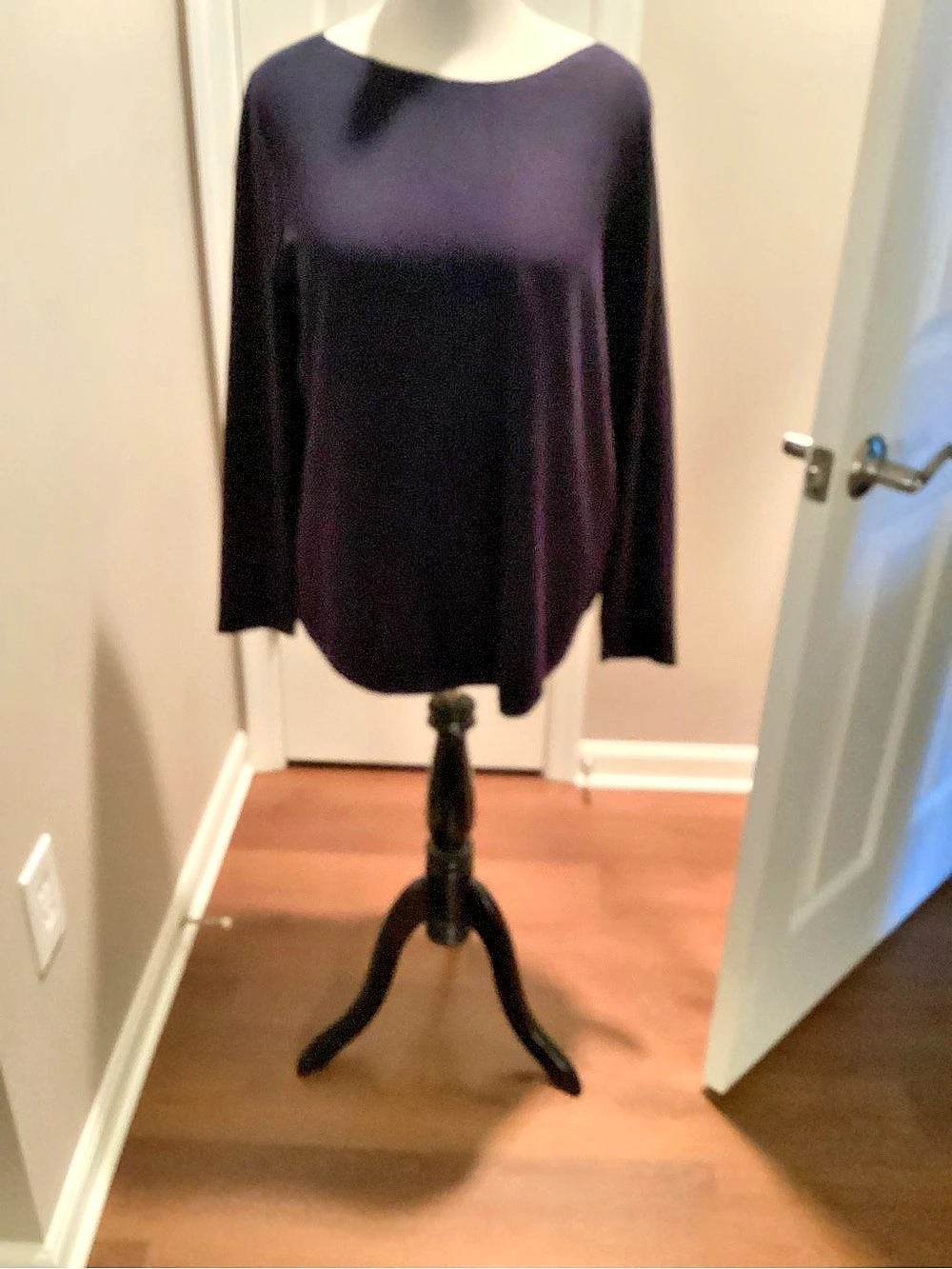 Chico's Long Sleeve Tunic in Navy Size XL Like New